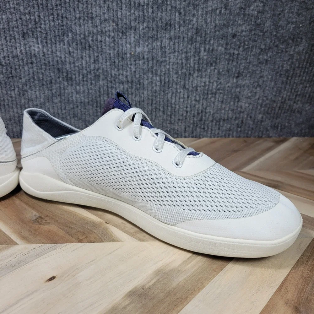 OLUKAI Moku Pae Men's 12 White Breathable Water Boat Shoes Sneakers